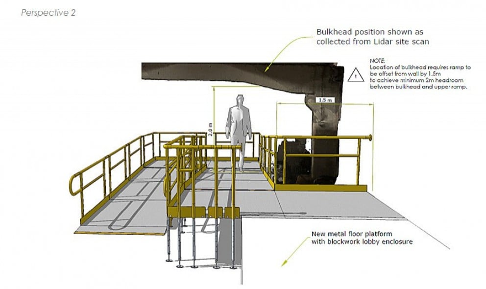 car park ramp drawing