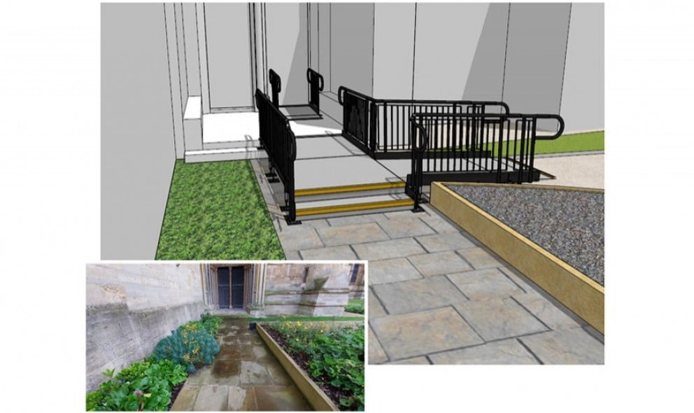 External modular ramp at Lincoln Cathedral