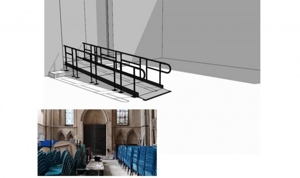 Internal modular ramp drawing