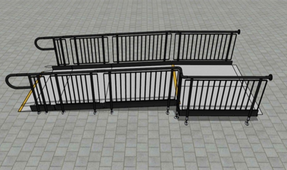 Ramp to portacabin, University of Sussex drawings