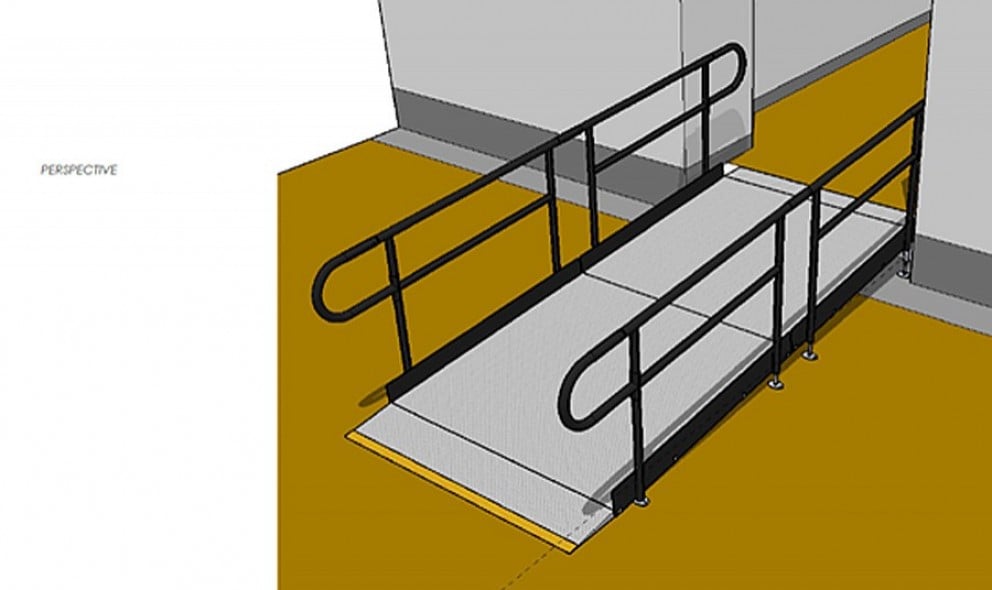 3D Ramp drawing for the university of Liverpool site