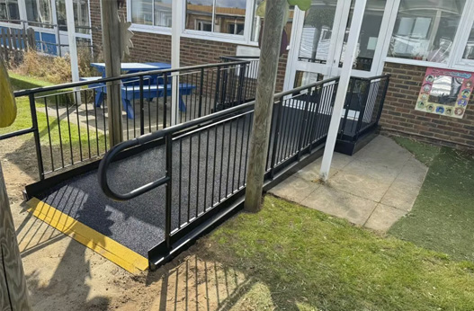 ramp with handrails 